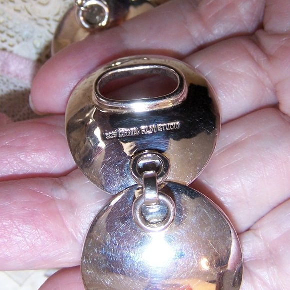 Robert Lee Morris RLM Studio Sterling Silver Concave Circle Link Bracelet - 7-1/ - Picture 10 of 10